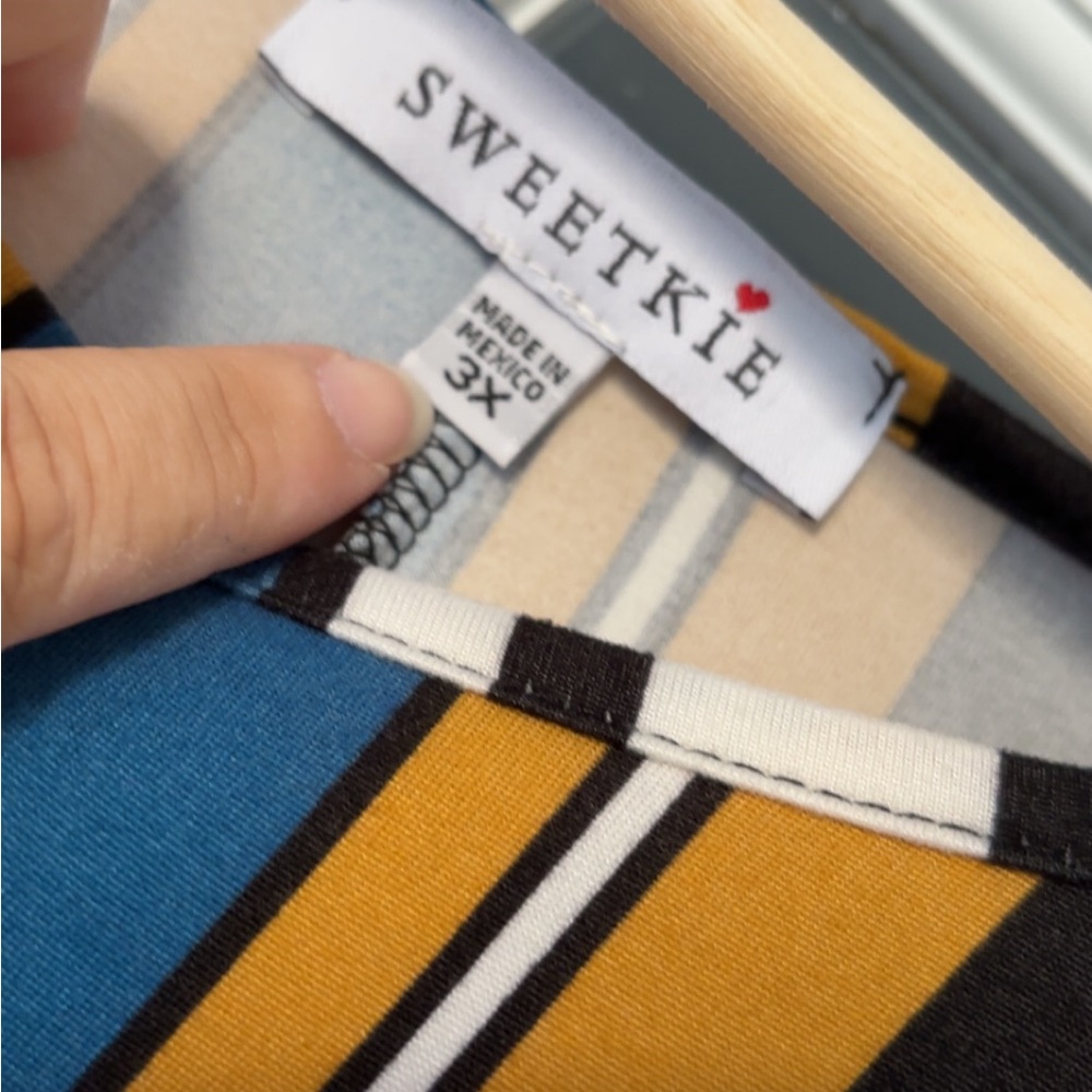 Striped Multicolor Mini Dress - Picture 2 of 2